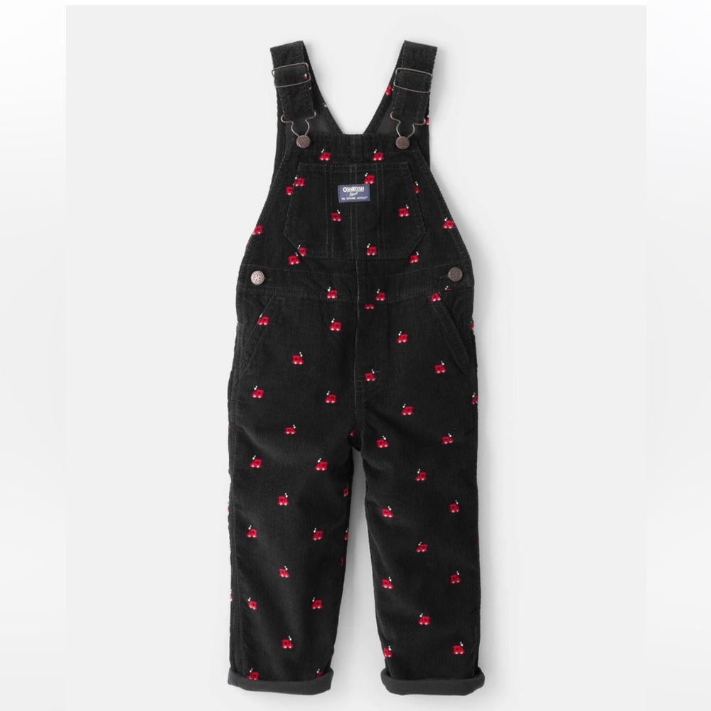NWT- Oshkosh Train Corduroy Overalls